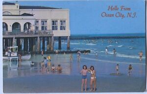 NJ Postcard Cape May New Jersey Bathing Scene vintage 