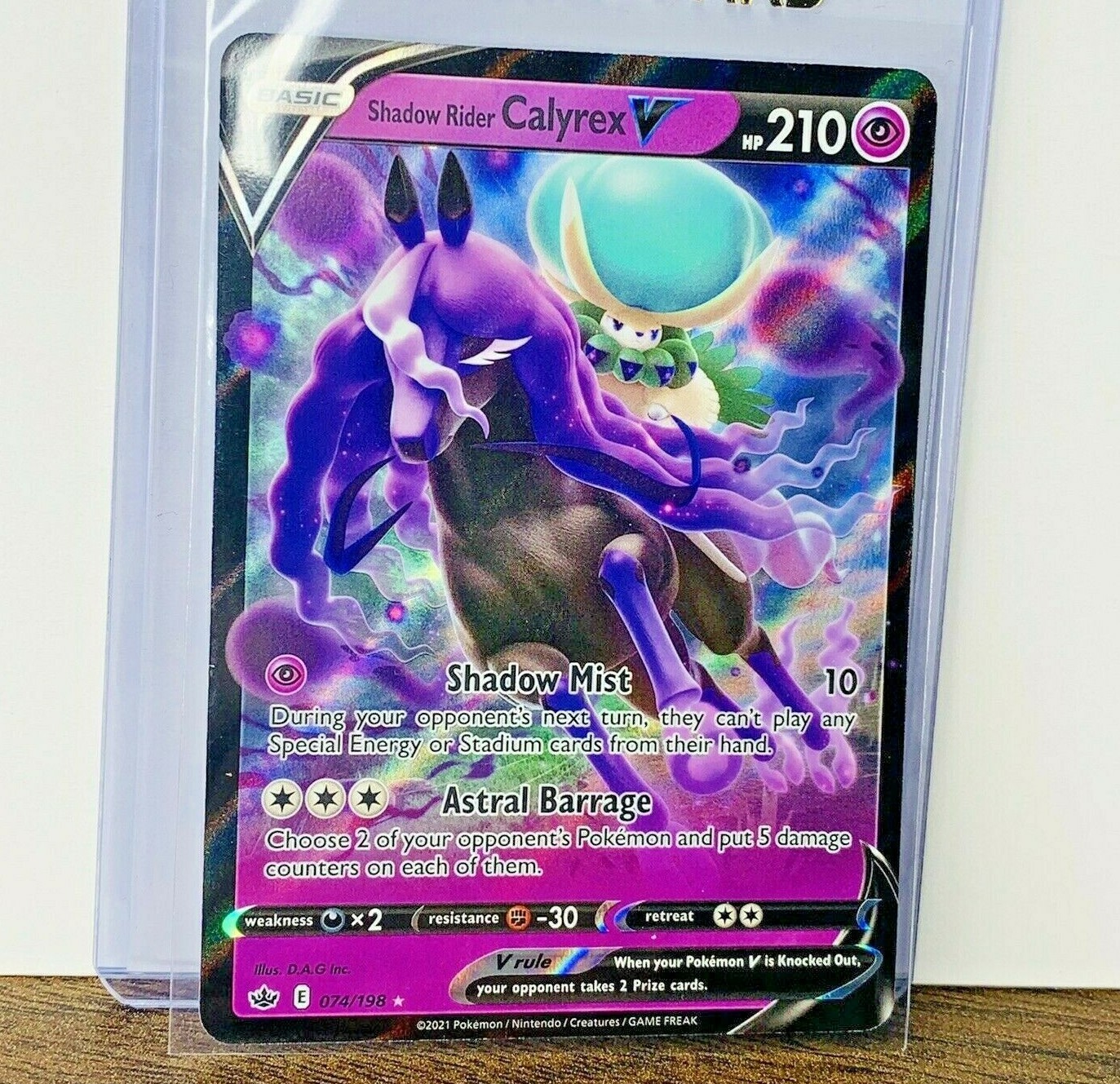 Shadow Rider Calyrex V 074/198 Chilling Reign Pokemon Card