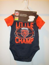 NFL CHICAGO BEARS LITTLE CHAMP 3-PC BODYSUIT/ BIB/ BOOTIES INFANT SET NEW