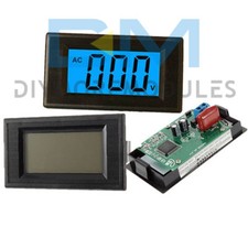 Panel Voltímetro Digital 2/4 Cables Panel AC 0-500V Azul LCD AC 0-500V Medidor de Voltaje Alterno