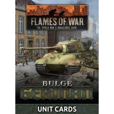 Flames of War FW271U Bulge German Unit Cards