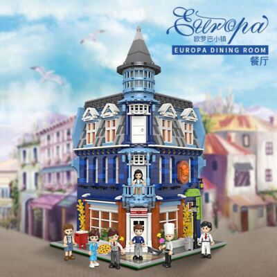 Europa Town: Restaurant Building Block Set New 3225 PCS  (01007) New In Box