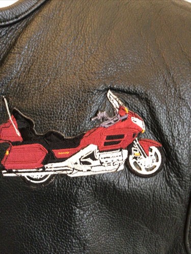 XELEMENT HEAVY LEATHER MOTORCYCLE VEST SIZE 2XL CONCEALED WEAPON POCKETS INSIDE - Picture 3 of 10