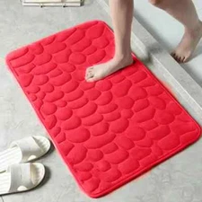 Luxurious Absorbent Soft Memory Foam Bathroom Rug Shower Mat Non-Slip Bath Mat