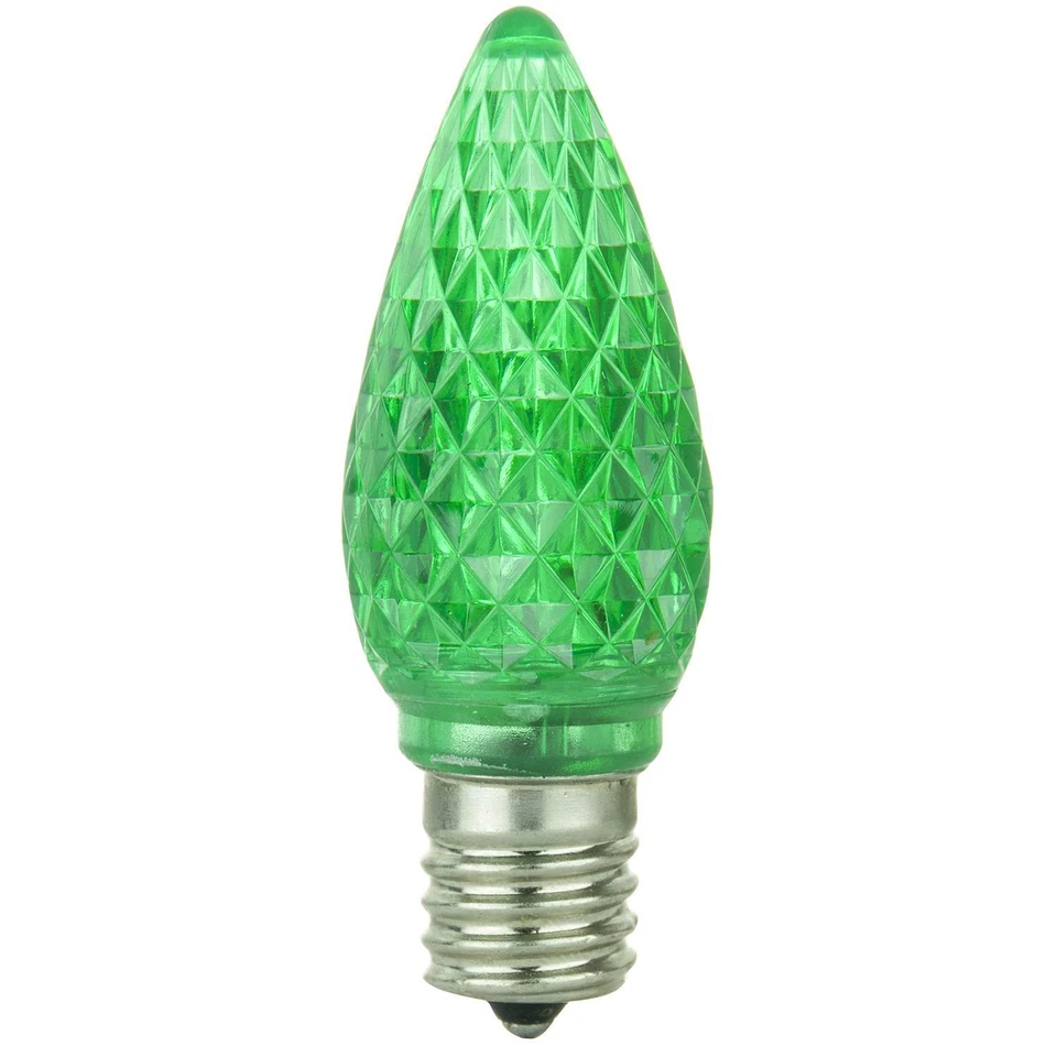 24 Pack Sunlite LED C9 0.4W Green Colored Decorative Chandelier Light Bulb - Image 2 of 2