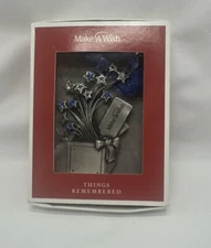 Things Remembered Make A Wish 2018 Pewter Blue Ornament 3.5” Present
