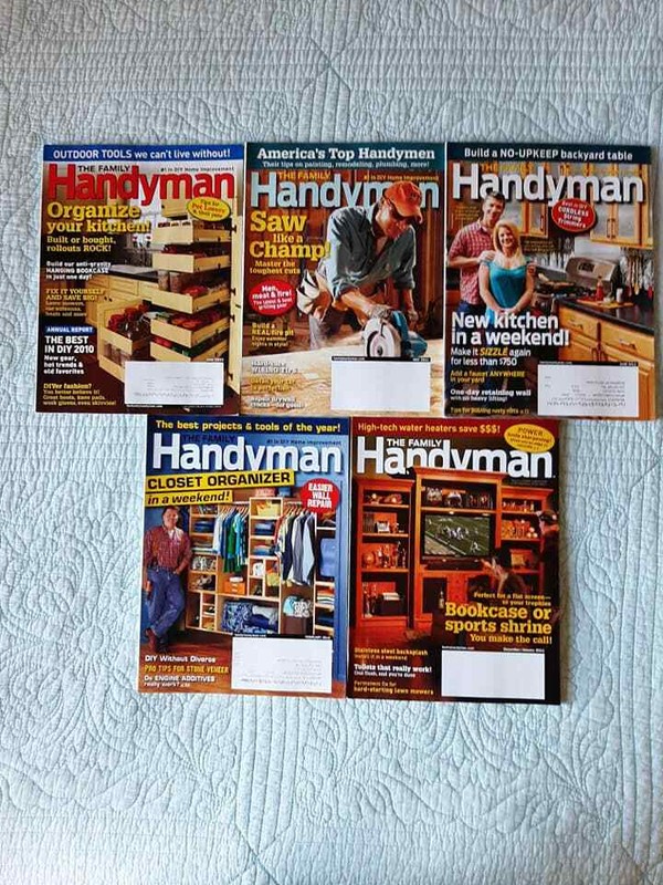 Lot 5 The Family Handyman magazine 2010-12 DIY home improvement reader's digest