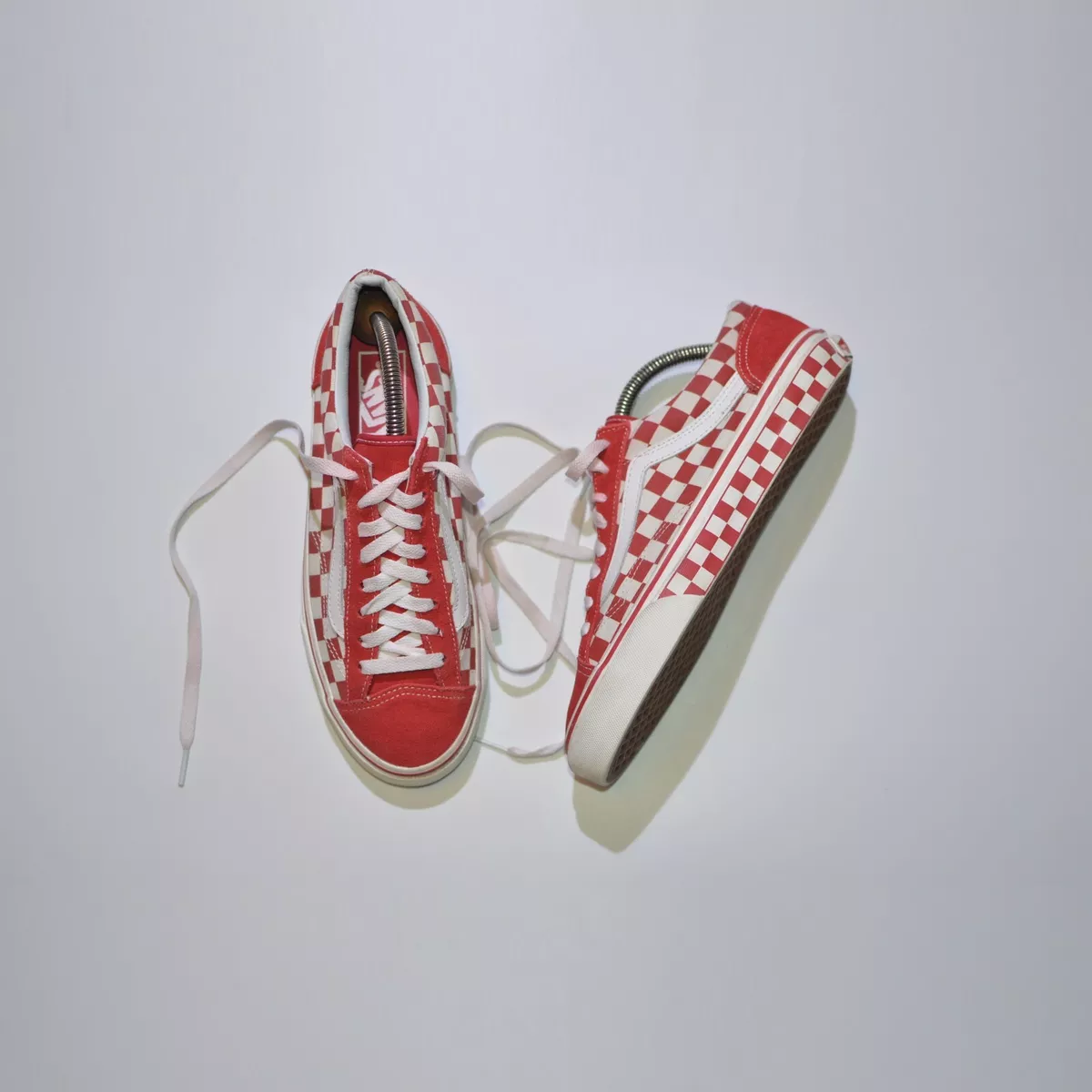 Vans Old Skool Red Check Skate Shoes Sneakers Size EU 40 US 7.5 UK 6.5