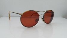 Vintage Brown Gold Metal Oval Pilot Sunglasses FRAMES ONLY