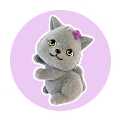 Kitty in My Pocket: Leo the Russian Blue, 1.75 in.