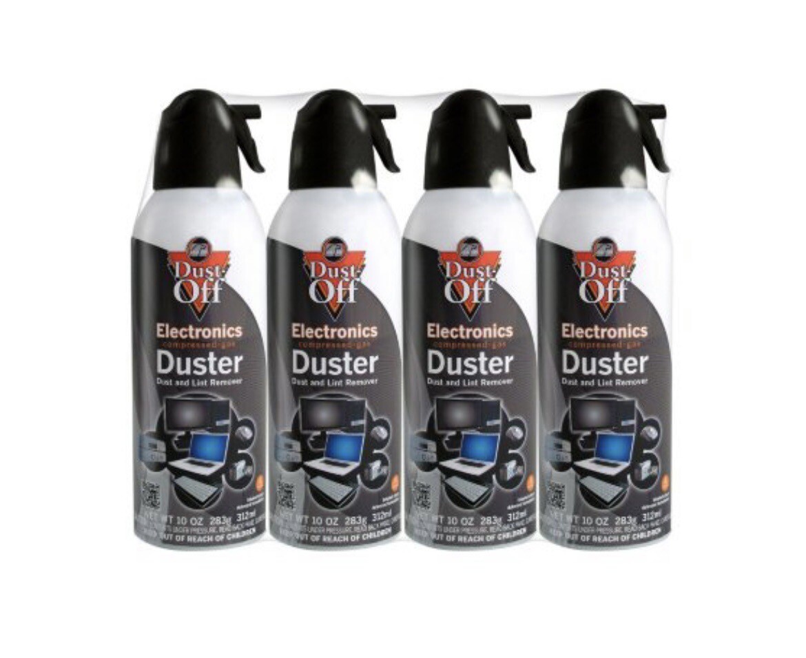 Dust Off Electronic Compressed Canned Air Gas Duster 10oz (4 Pack )