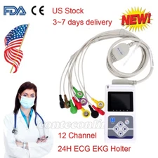 CONTEC TLC5000 ECG Holter 12 Channel 24h EKG Monitor PC Software Analyzer FDA&CE