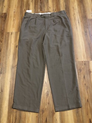 Vintage Slates Levis Strauss Pants Mens 38x30 Cream Pleated Classic Fit Slacks