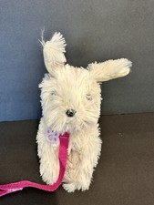 Plush Cream Terrier Puppy Dog With Leash 6 Stuffed Animal