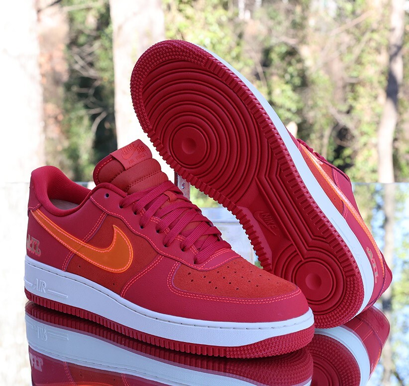 NIKE AIR FORCE 1 LOW 赤ソール レッドスウッシュ Nike Air Force 1 Low 07 ATL Men's Size 10.5 Red Bright