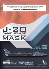 Galaxy 1/48 J-20 Air Show China 2022 Camouflage Die-Cut Mask for Trumpeter 05821