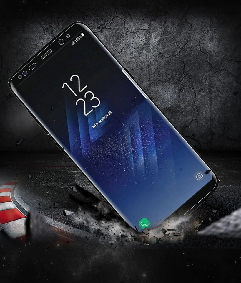 FULL CURVED TEMPER GLASS CLEAR SCREEN PROTECTOR SAMSUNG GALAXY S8 USA - Image 3 of 4