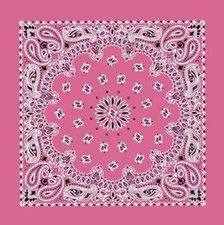Classic Hot Pink Paisley BIKER BANDANA