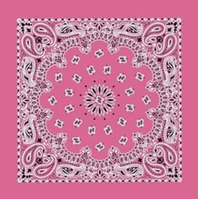 Classic Hot Pink Paisley BIKER BANDANA