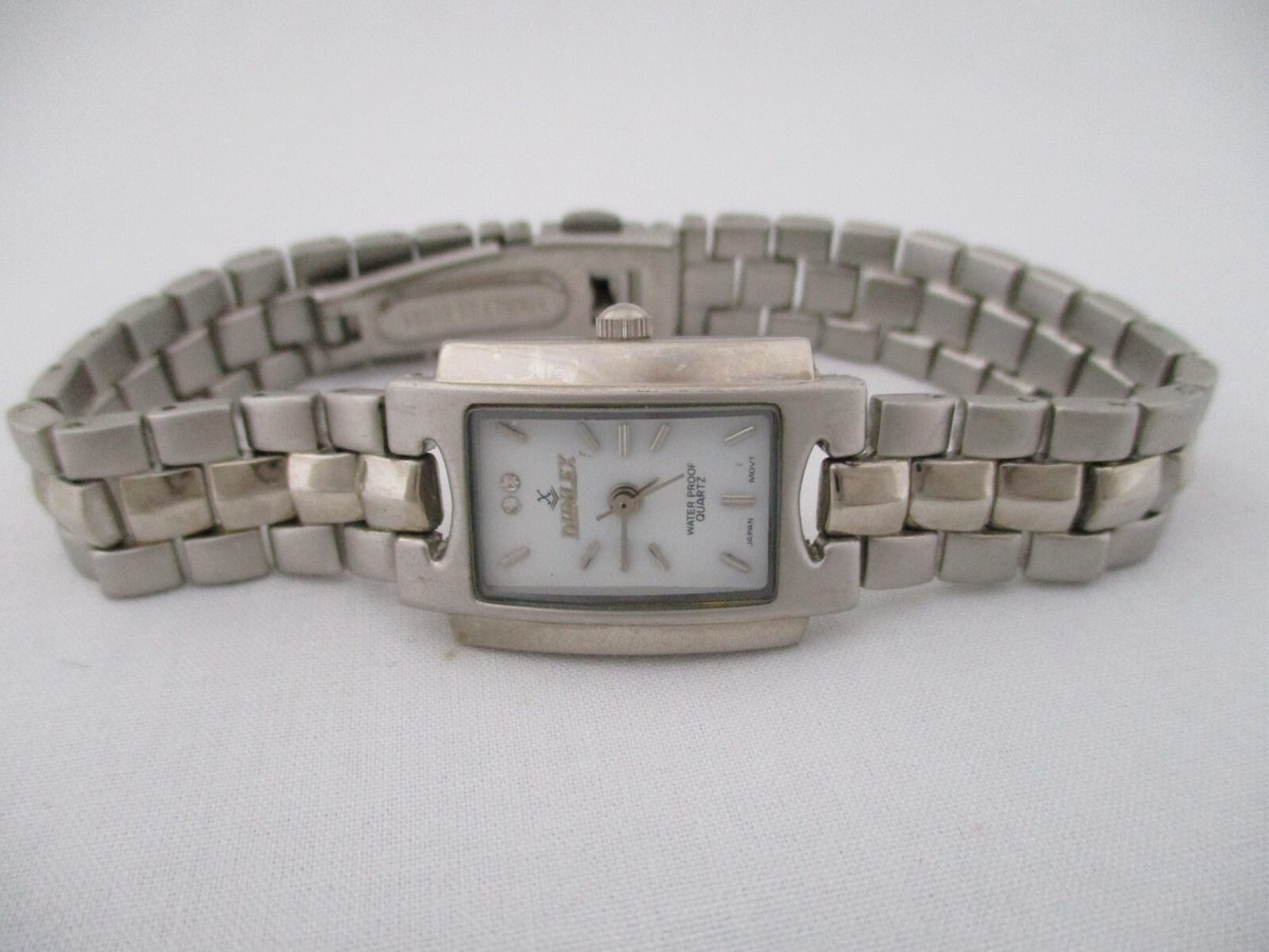 Dunlex Women's Silver Toned Bracelet Band Analog Watch