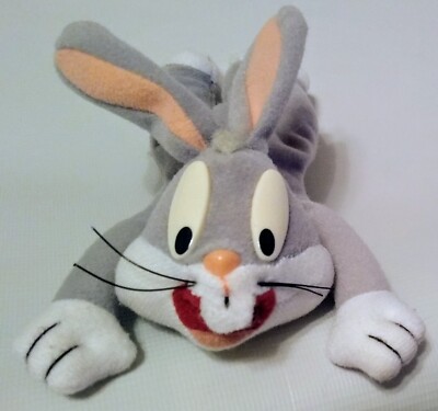 Looney Tunes Bugs Bunny Bean Bag Plush Soft Toy 8'' Warner Bros Lying Down
