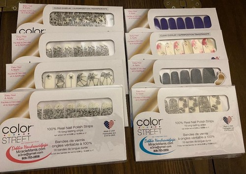 LOT OF 8 COLOR STREET NAIL POLISH STRIPS & 2 MANI CHARMS - NEW!! - Picture 4 of 5