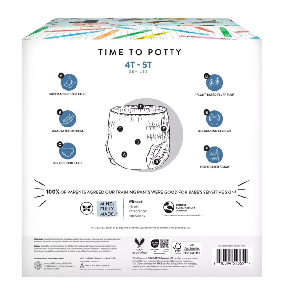 Honest Company Clean Conscious Training Pants 4T/5T 32ct Disposable - Image 4 of 4