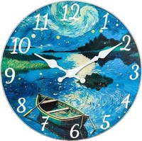 Wanduhr Glas 30,5 Cm Batteriebetrieben Nicht Tickend Analog FüR Wohnzimmer