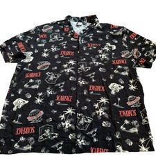 Scarface Shirt Al Pacino Tony Montana All Over Print Black Button Up Mens 3XL