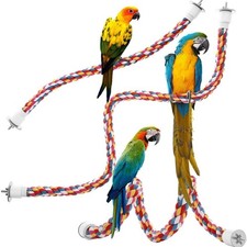 Bird Rope Perches,Parrot Swing Climbing Standing Toys for Bird,Parrots,Parakeets