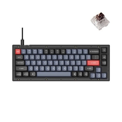V2 Wired Custom Mechanical Keyboard, 65% Layout QMK/VIA Programmable Macro wi...