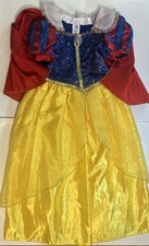 Disney Store Snow White Dress Up /Costume Girls Size 9/10 Removable Cape