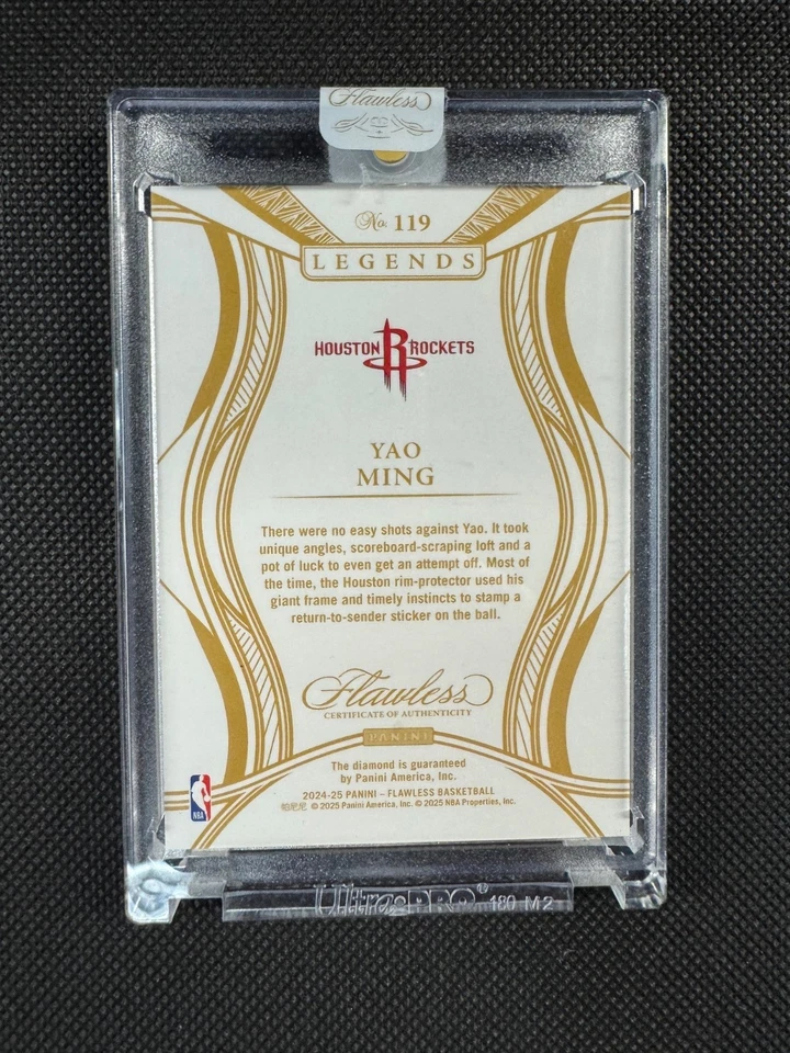 2024 - 25 帕尼尼完美姚明 - 休斯顿火箭传奇钻石宝石 /10 — 第 2/2 张图片