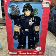 VERY RARE 90s Vintage Kidconnection Super Trooper Walking/Talking Toy Damage Box