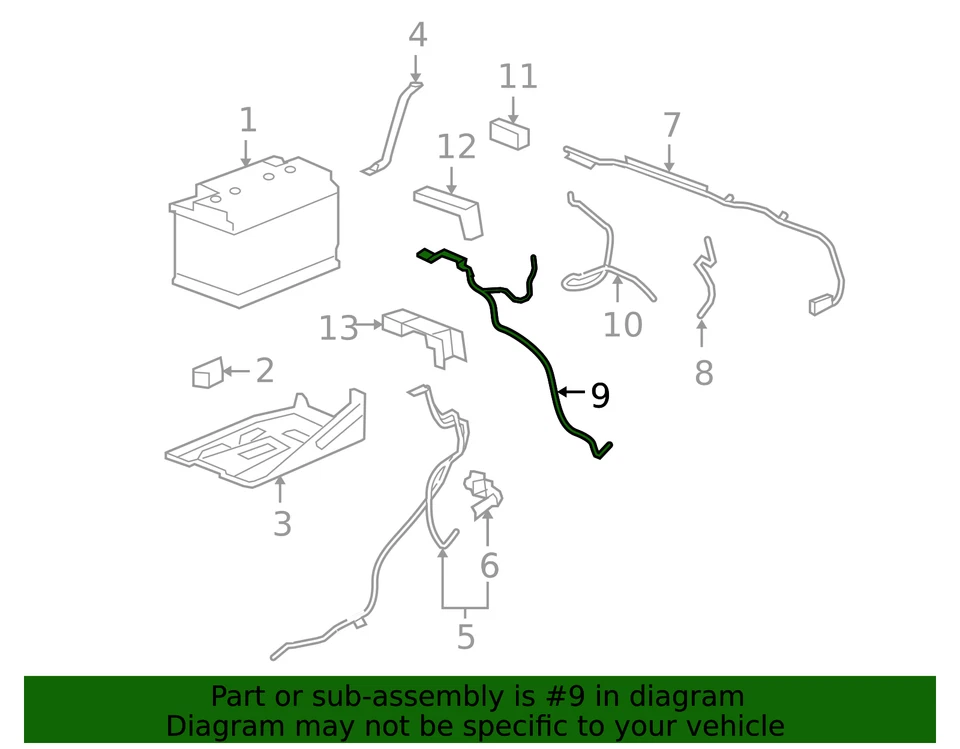 Cable solenoide de arranque original GM 25875320 Foto 2 de 4