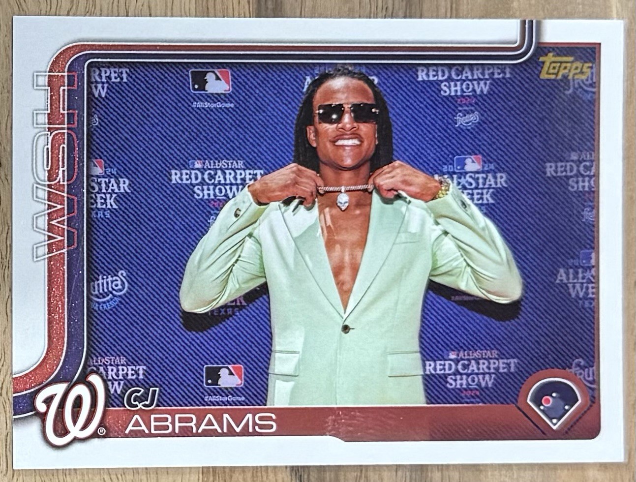 2025 Topps Series 1 - C.J. Abrams #122 Golden Mirror Image Variation