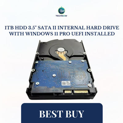 1TB HDD 3.5'' SATA II Internal Hard Drive With Windows 11 Pro UEFI Installed