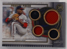 2023 TOPPS MUSEUM JOSIAH GRAY PRIMARY PIECES QUAD RELIC PATCH 15/25 NATIONALS