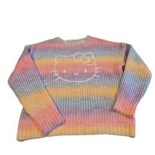 Hello Kitty x Forever 21 Plus Rainbow Ombre Knit Sweater Pastel 0X Sanrio