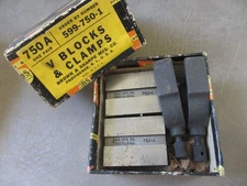 Vintage Brown & Sharpe Toolmakers V Blocks & Clamps Set Matched # 750 A in Box