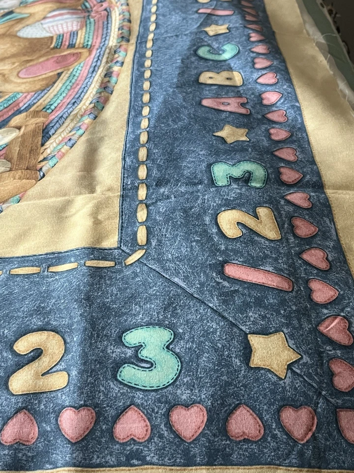 VTG Daisy Kingdom Fabric Cotton Pastel Nursery Crib Quilt 35 x 44” NEW Cute! - Image 4 of 4