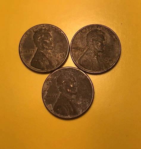 3-1943-P Lincoln Wheat War Cents SEE PHOTOS FOR CONDITION