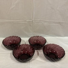  Duralex Amethyst/Purple Desert/Fruit/Snack Bowls 4 3/4"