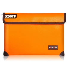fire proof bag orange A5 11"x7.7"