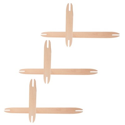 6pcs Crafting Shuttle Sticks Wood Knitting Tools For Scarf Sweater And Tapestry