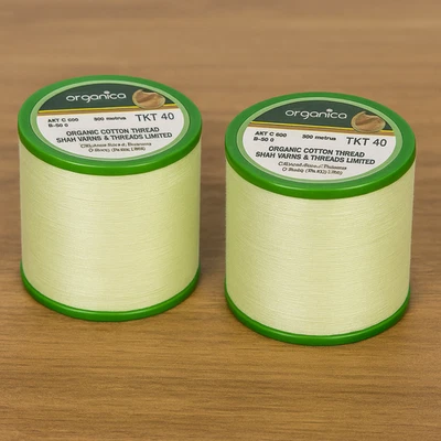 ORGANICA 2 Spools 300m Organic Cotton Eyebrow Threading Thread Hair Removal Made in India
