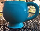 Vintage FIESTA Older HLC USA Ice Lip Pitcher Water Jug Turquoise 2 QT
