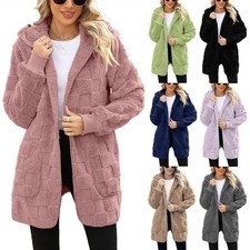 Solid Color Womens Hooded Fleece Cardigan Embossed Texture Summer Wear