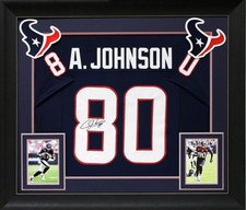 Andre Johnson Authentic Signed Navy Blue Pro Style Framed Jersey BAS Witnessed