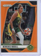 2024 Panini Prizm WNBA Mercedes Russell Orange Prizm #d/99!! Seattle Storm!!